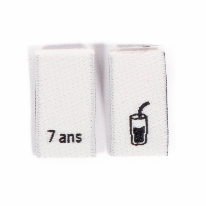 Lot 15 étiquettes tissées ©ikatee Tailles 3A au 7A