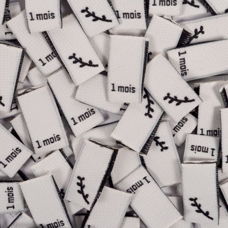 Lot 15 étiquettes tissées ©ikatee Bébé Tailles 3mois au 24mois