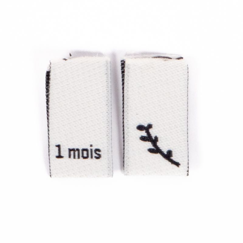 Lot 15 étiquettes tissées ©ikatee Bébé Tailles 3mois au 24mois