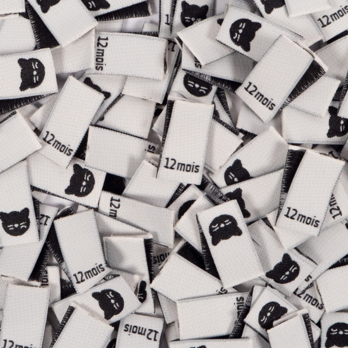 Lot 15 étiquettes tissées ©ikatee Bébé Tailles 3mois au 24mois