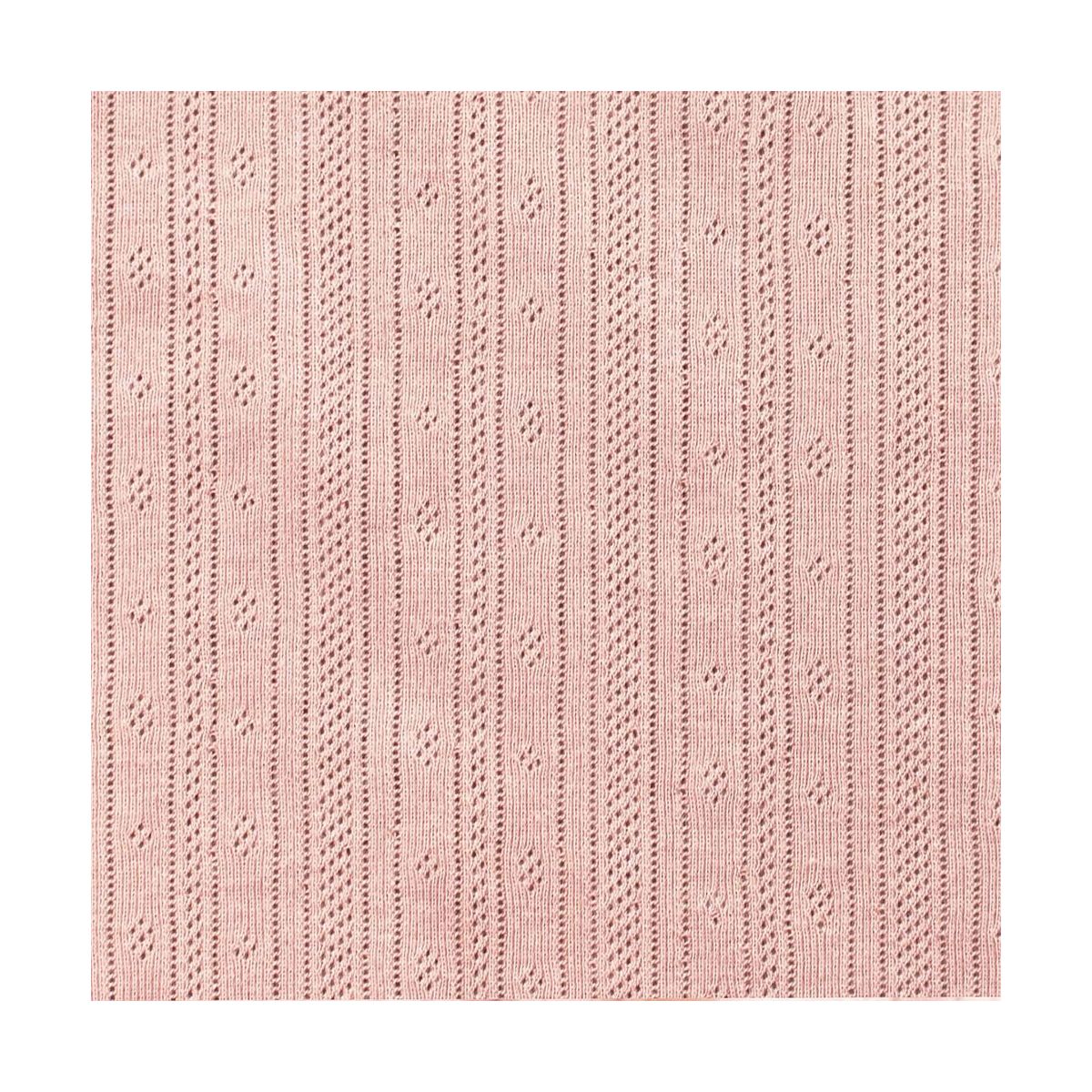Jersey coton maille pointelle coloris rose nude Jersey coton maille pointelle coloris rose nude