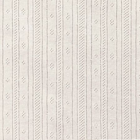 Jersey coton maille pointelle coloris écru