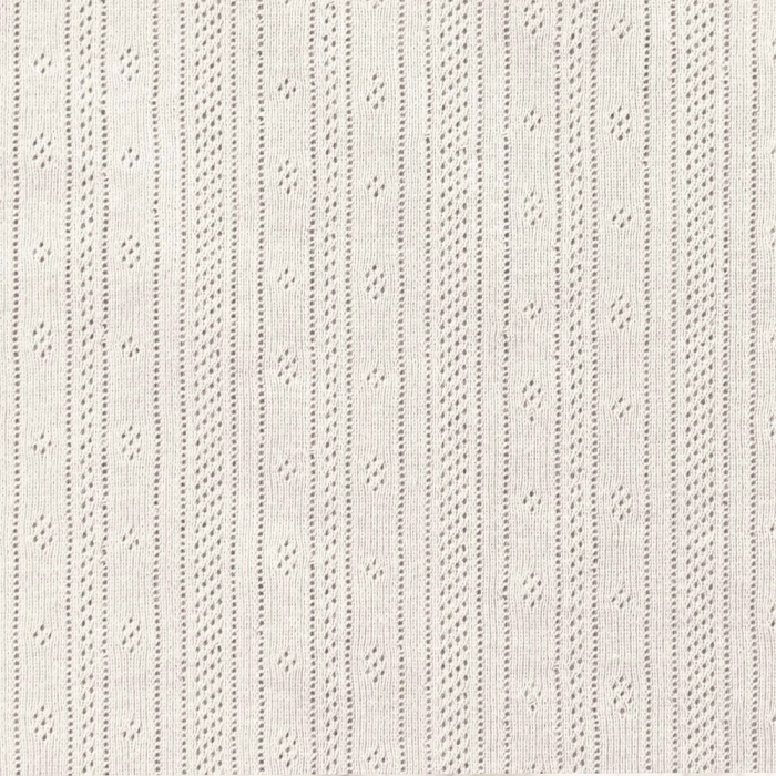 Jersey coton maille pointelle coloris écru