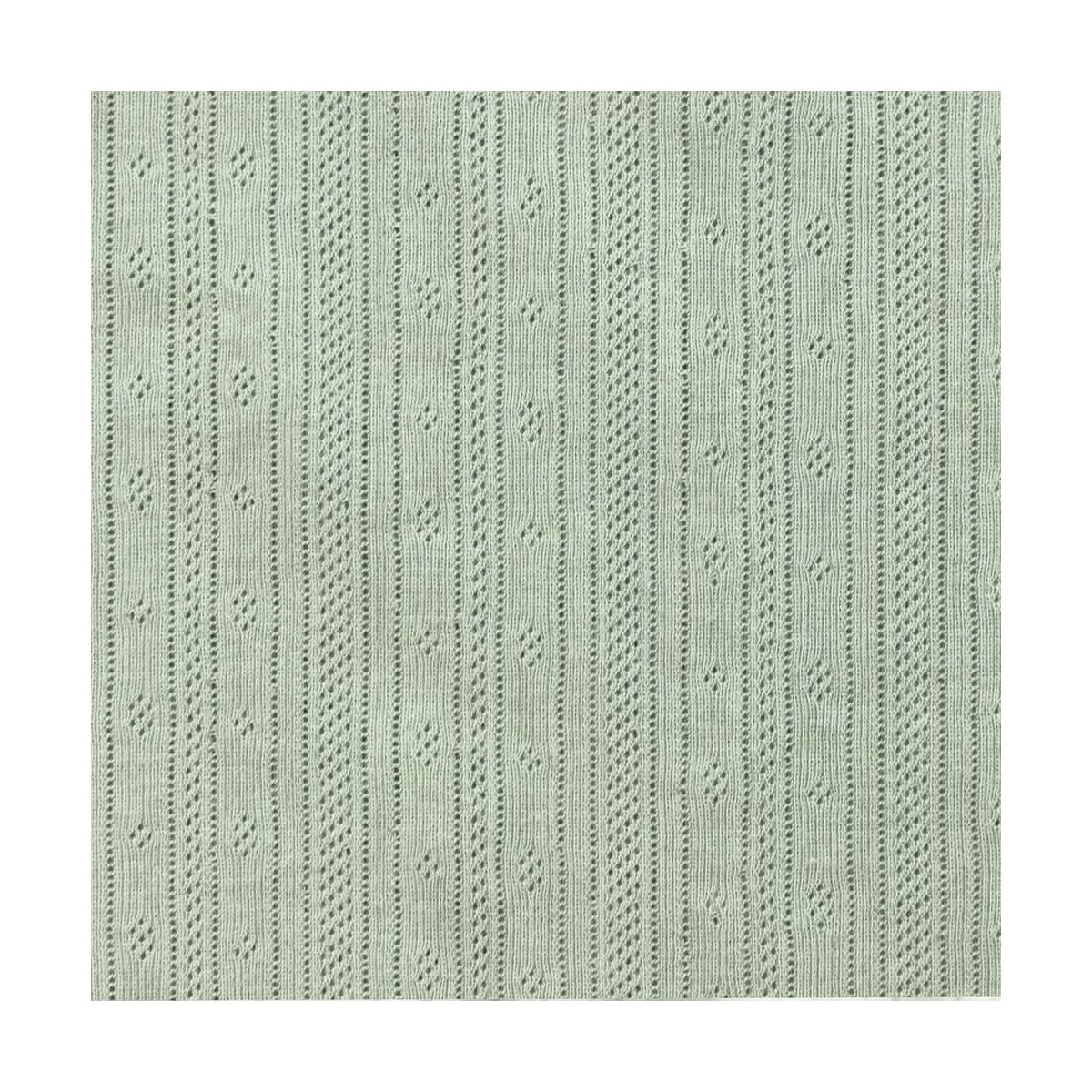 Jersey coton maille pointelle coloris vert sauge Jersey coton maille pointelle coloris vert sauge