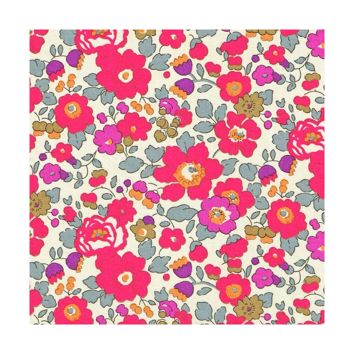 Liberty Tana Lawn® Betsy exclusif Fluo Thé Liberty Tana Lawn® Betsy exclusif Fluo Thé