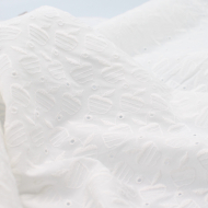 Broderie anglaise coton coloris ivoire