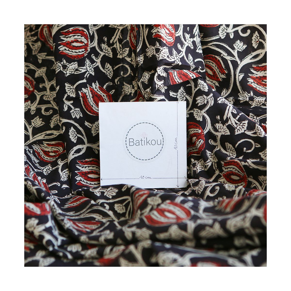 Saira - Tissu indien en coton imprimé main Hand Block Artisanal Saira - Tissu indien en coton imprimé main Hand Block Artisanal