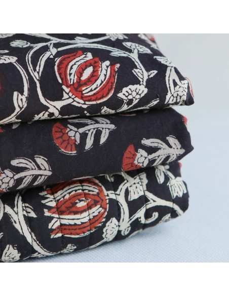 Saira - Tissu indien en coton imprimé main Hand Block Artisanal