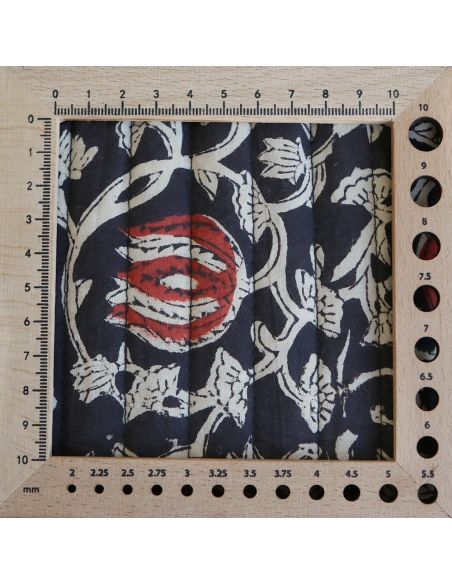 Saira - Tissu indien matelassé double face coton hand block largeur 100cm