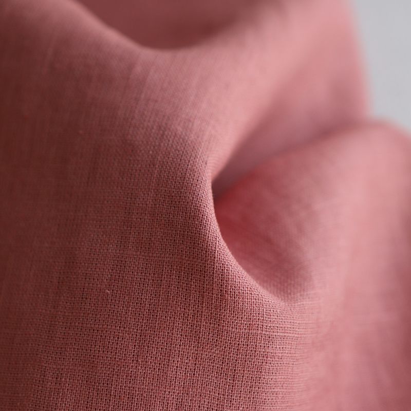 Lin lavé fin coloris argile rose
