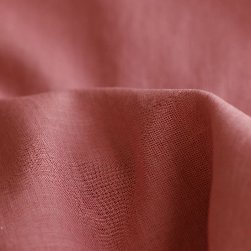 Lin lavé fin coloris argile rose