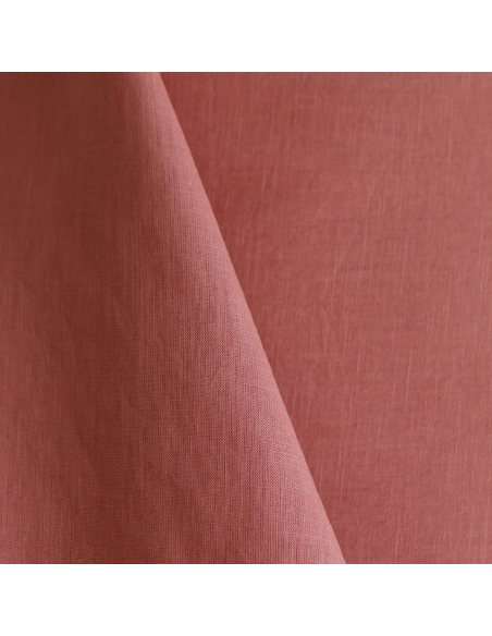 Lin lavé fin coloris argile rose
