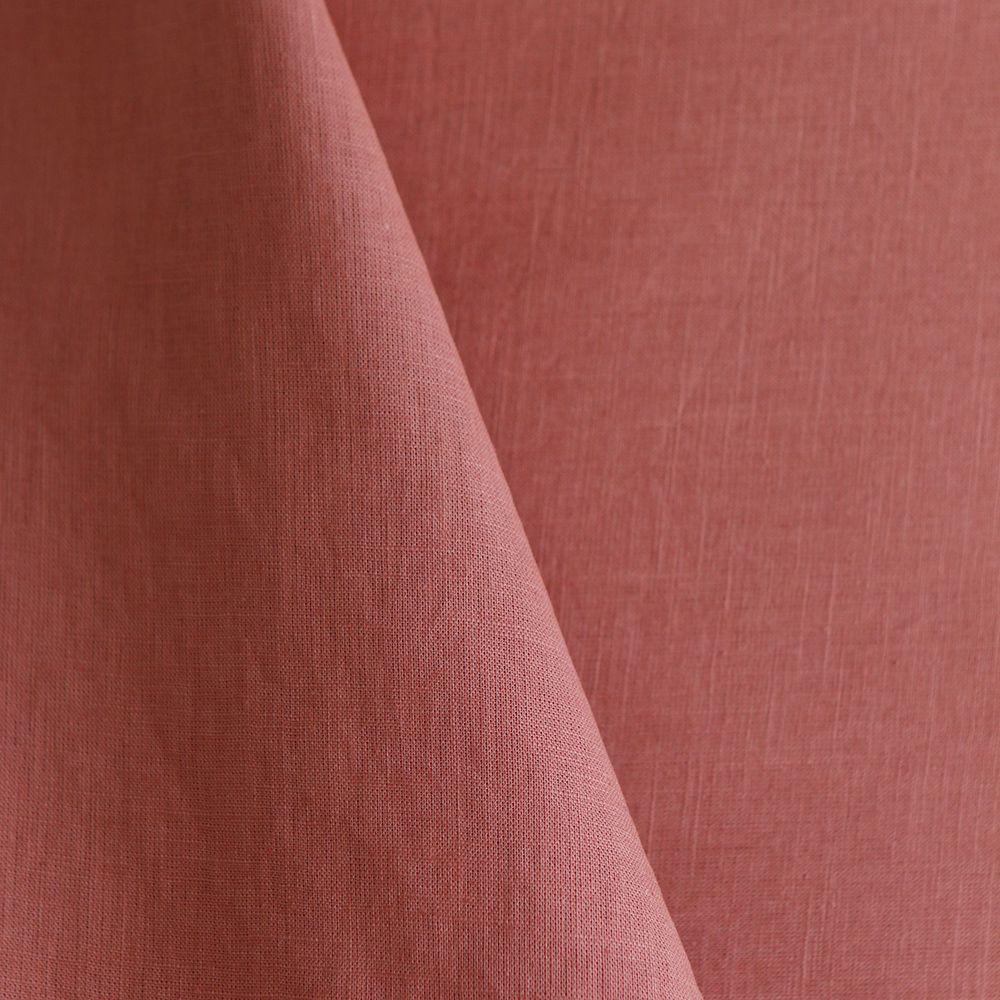 Lin lavé fin coloris argile rose