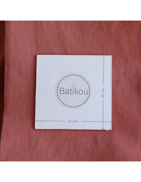 Lin lavé fin coloris argile rose