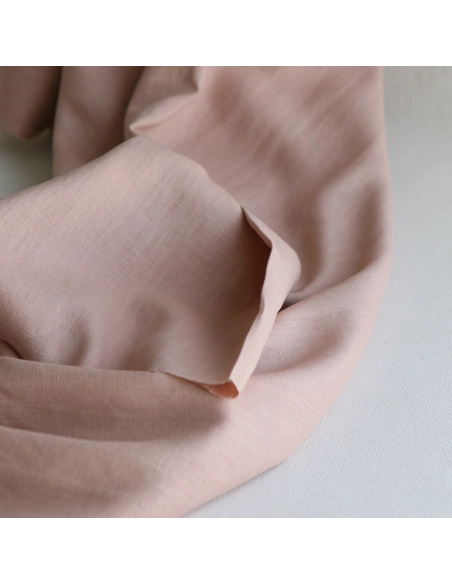 Lin lavé fin coloris rose nude