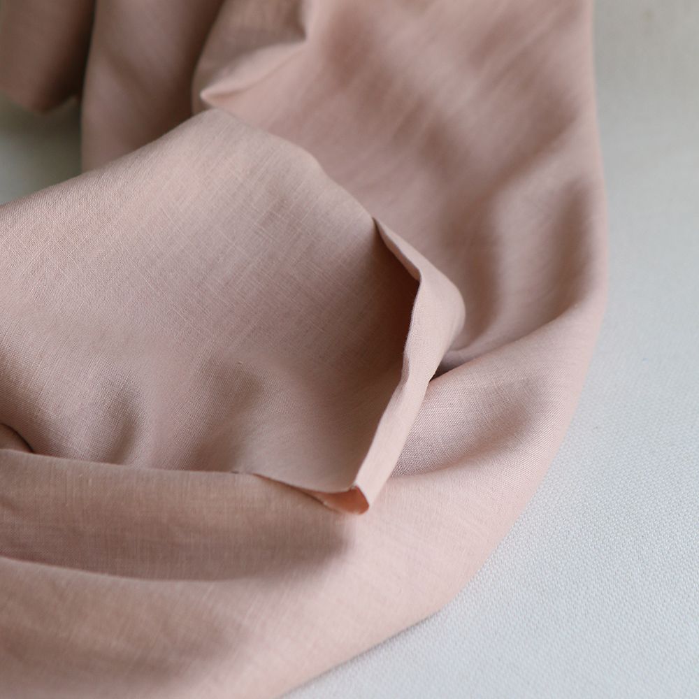 Lin lavé fin coloris rose nude