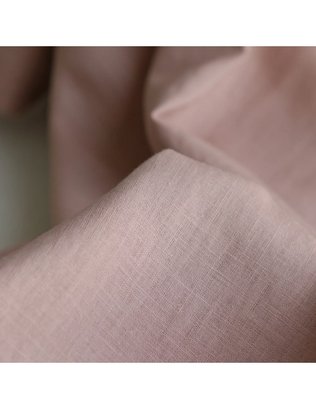 Lin lavé fin coloris rose nude