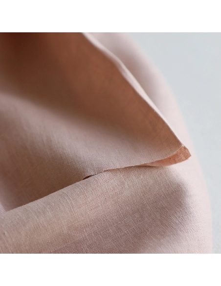 Lin lavé fin coloris rose nude