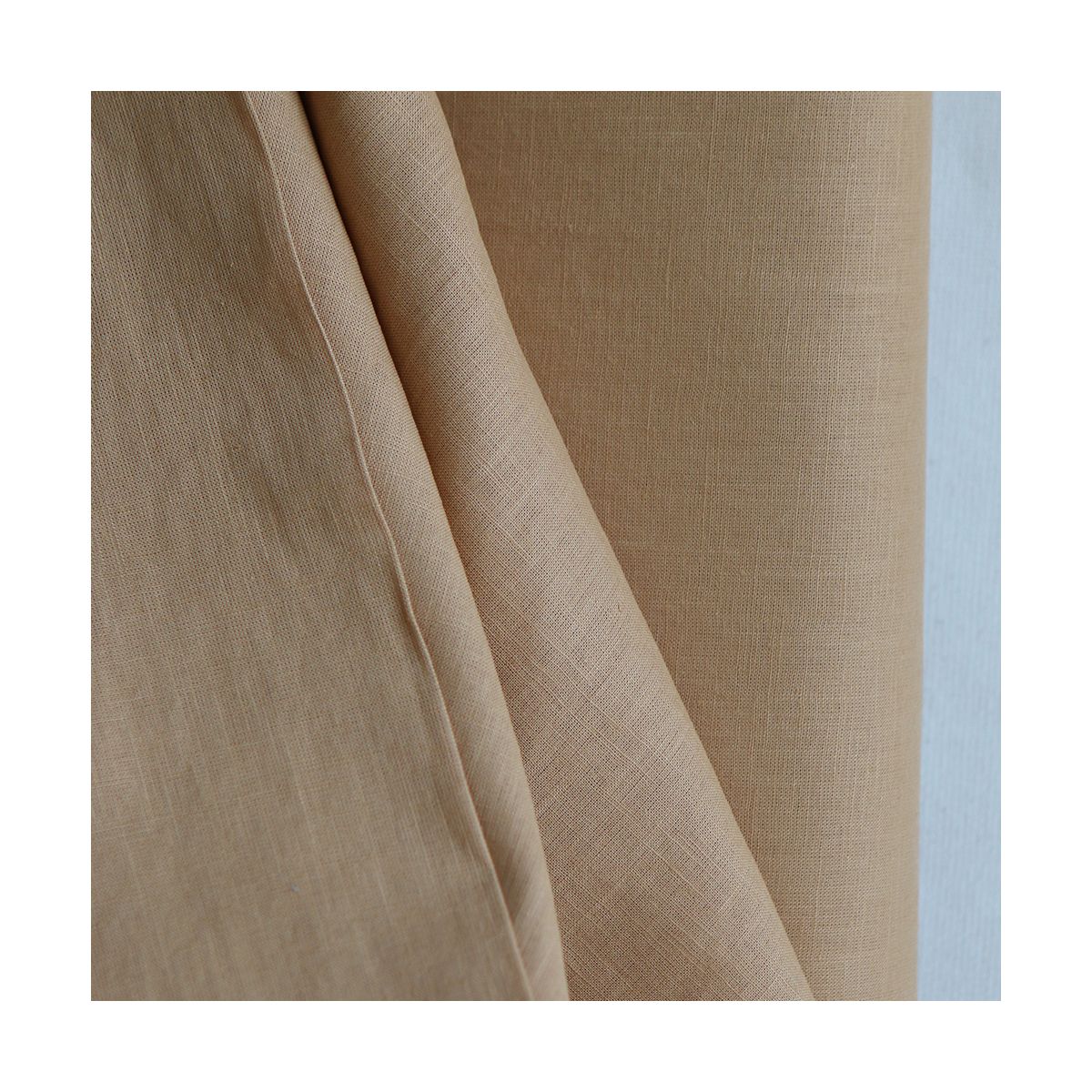 Lin lavé fin coloris Camel Lin lavé fin coloris Camel