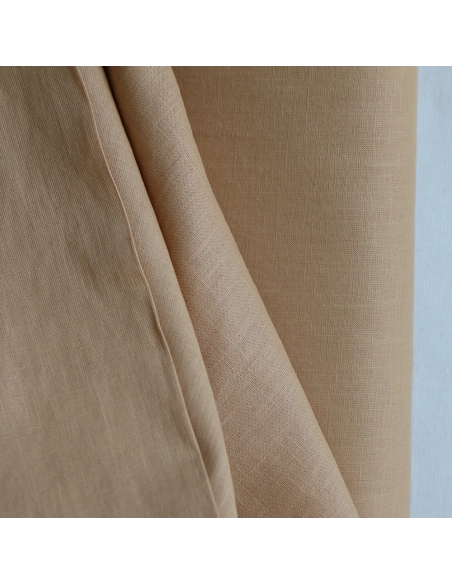 Lin lavé fin coloris Camel
