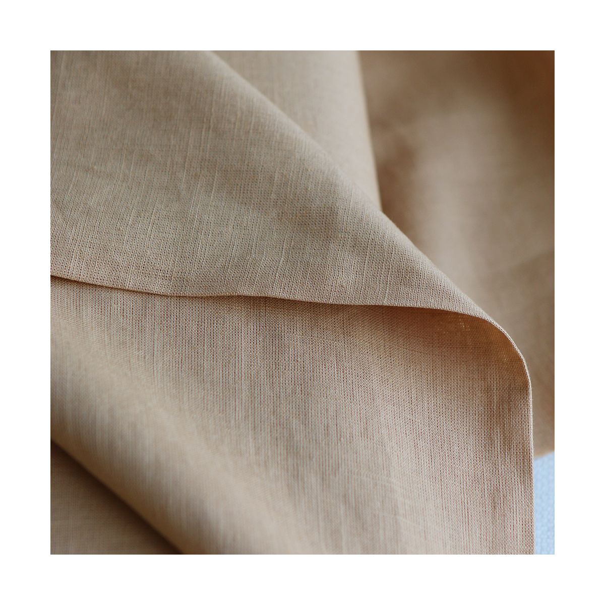 Lin lavé fin coloris Camel Lin lavé fin coloris Camel