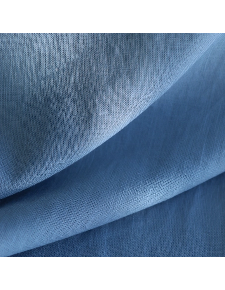 Lin lavé fin coloris bleu jean