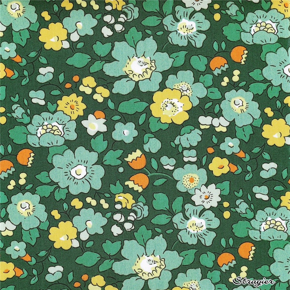 Liberty Tana Lawn® metallic Betsy green Liberty Tana Lawn® metallic Betsy green