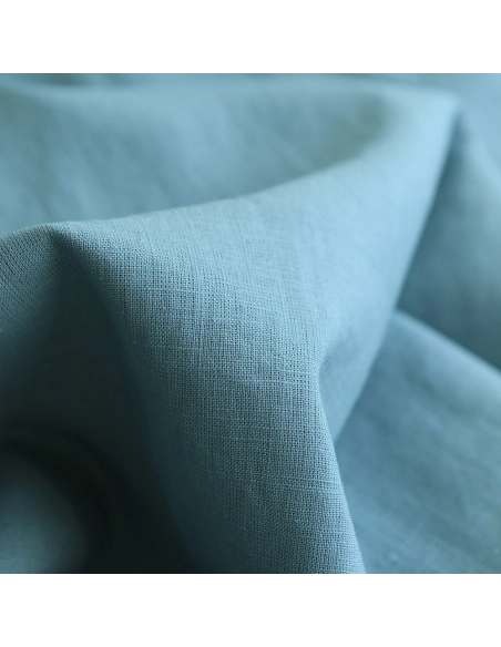 Lin lavé fin coloris vert sauge