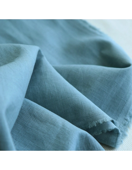 Lin lavé fin coloris vert sauge