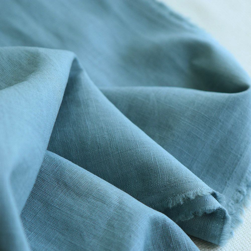 Lin lavé fin coloris vert sauge