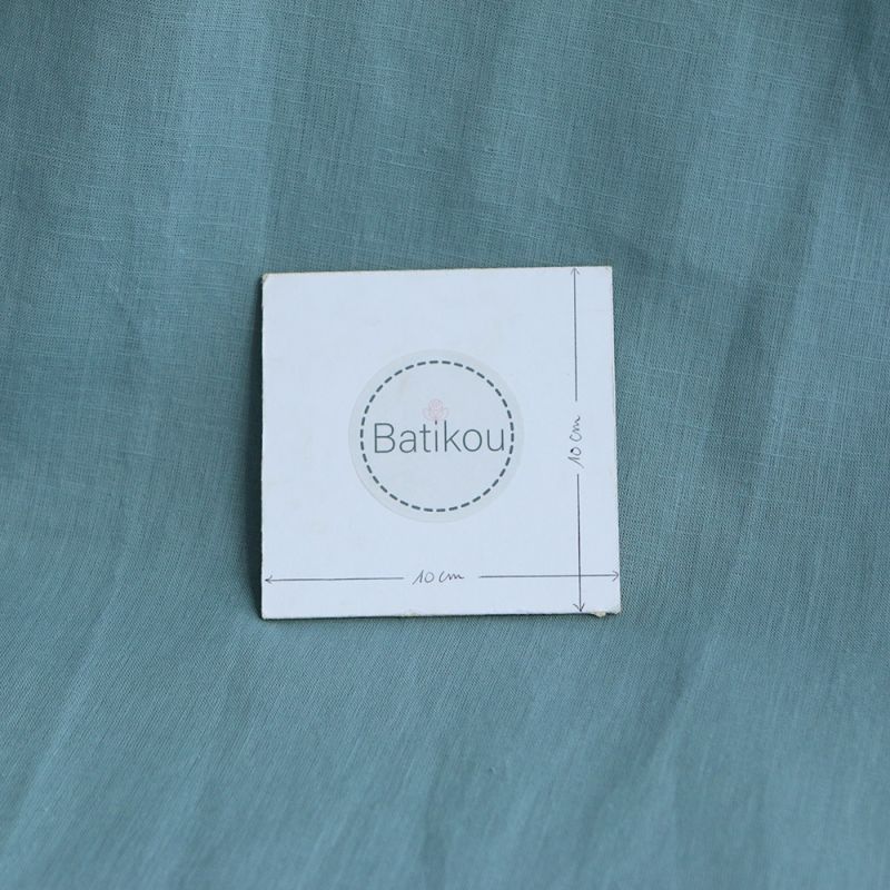 Lin lavé fin coloris vert sauge