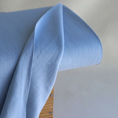 Lin lavé fin coloris Bleu clair