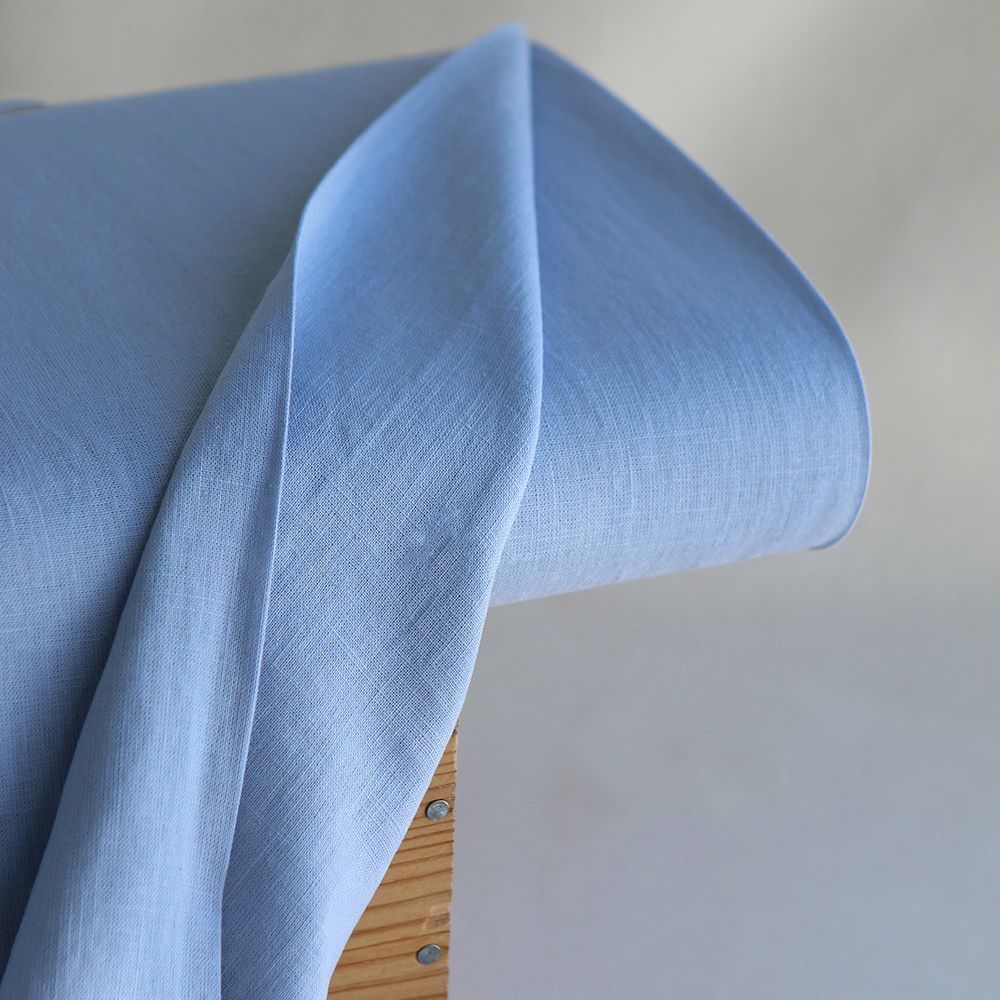 Lin lavé fin coloris Bleu clair