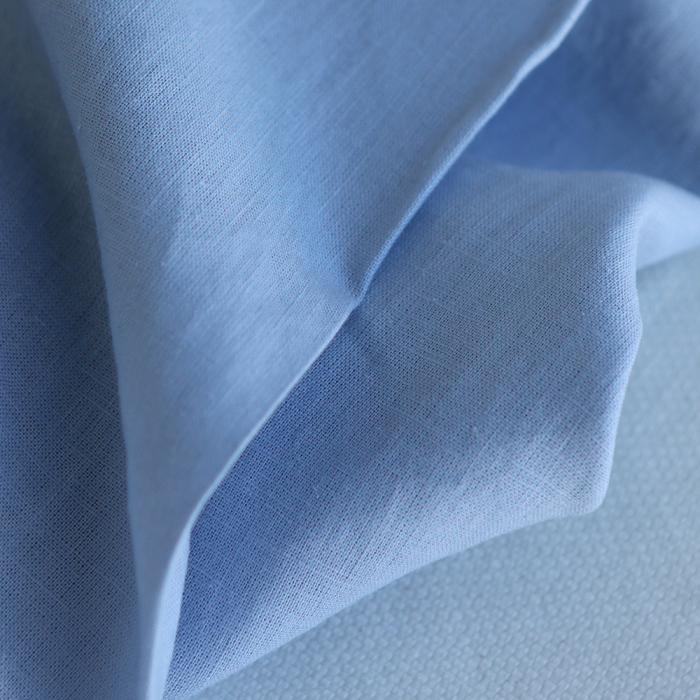 Lin lavé fin coloris Bleu clair