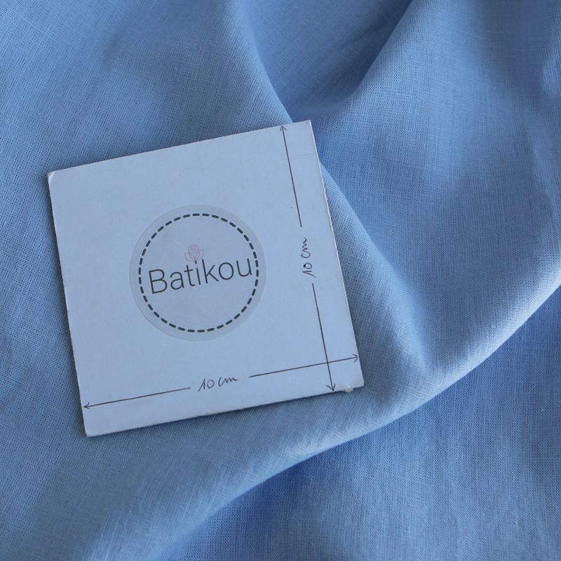 Lin lavé fin coloris Bleu clair