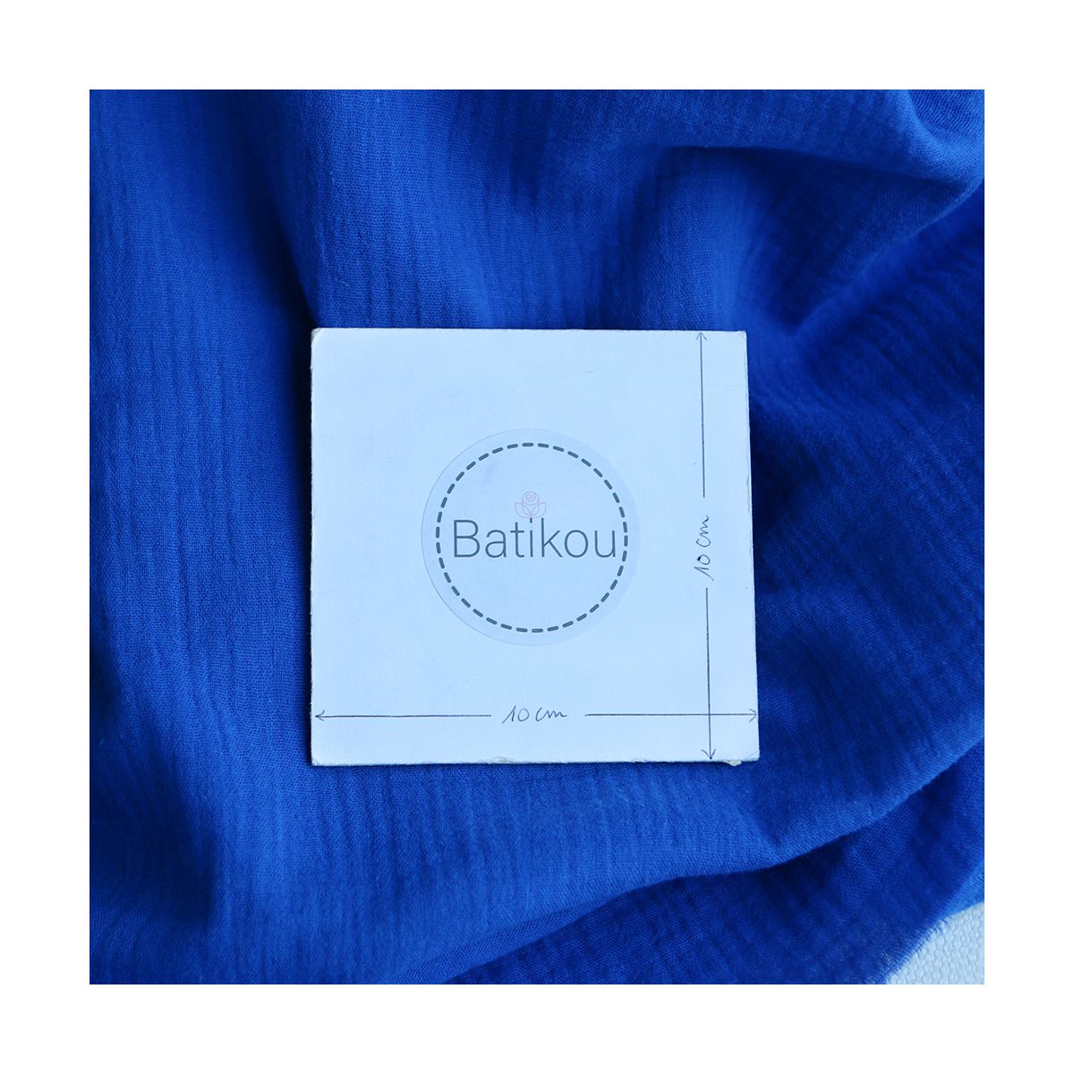 Double gaze de coton BIO unie bleu cobalt Double gaze de coton BIO unie bleu cobalt