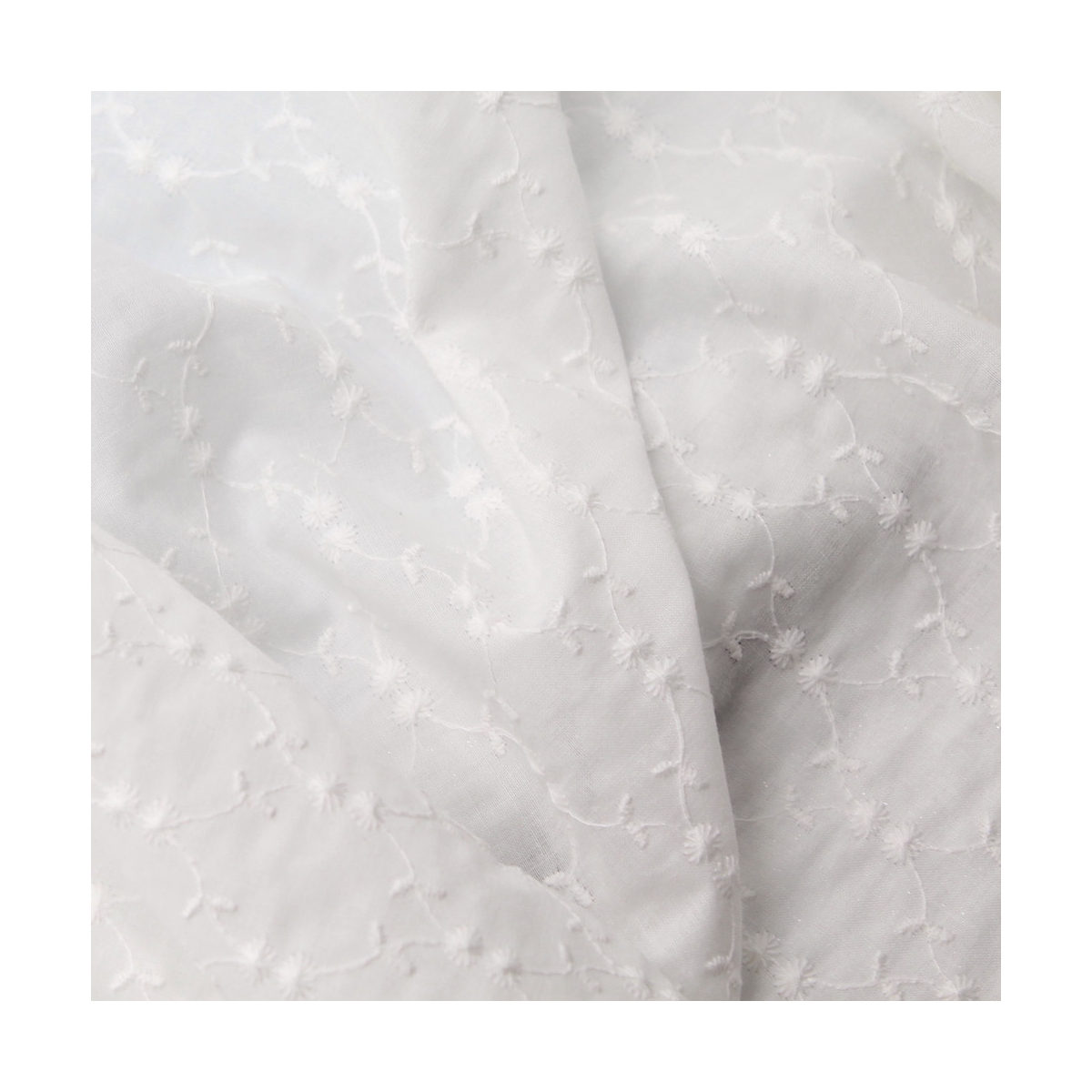 Broderie anglaise coton coloris ivoire Broderie anglaise coton coloris ivoire