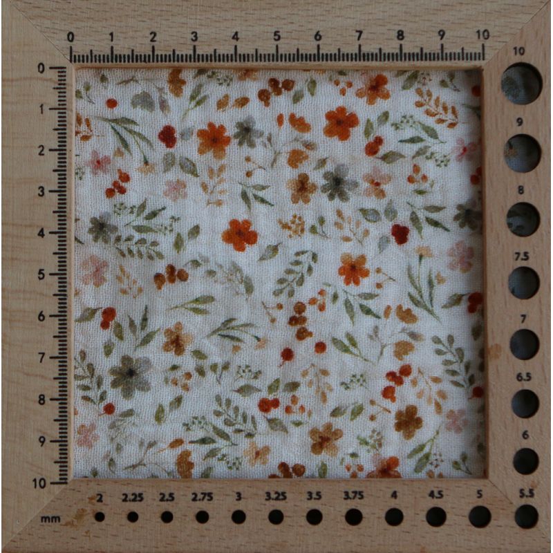 copy of Double gaze de coton imprimés fleuri bleu et orange