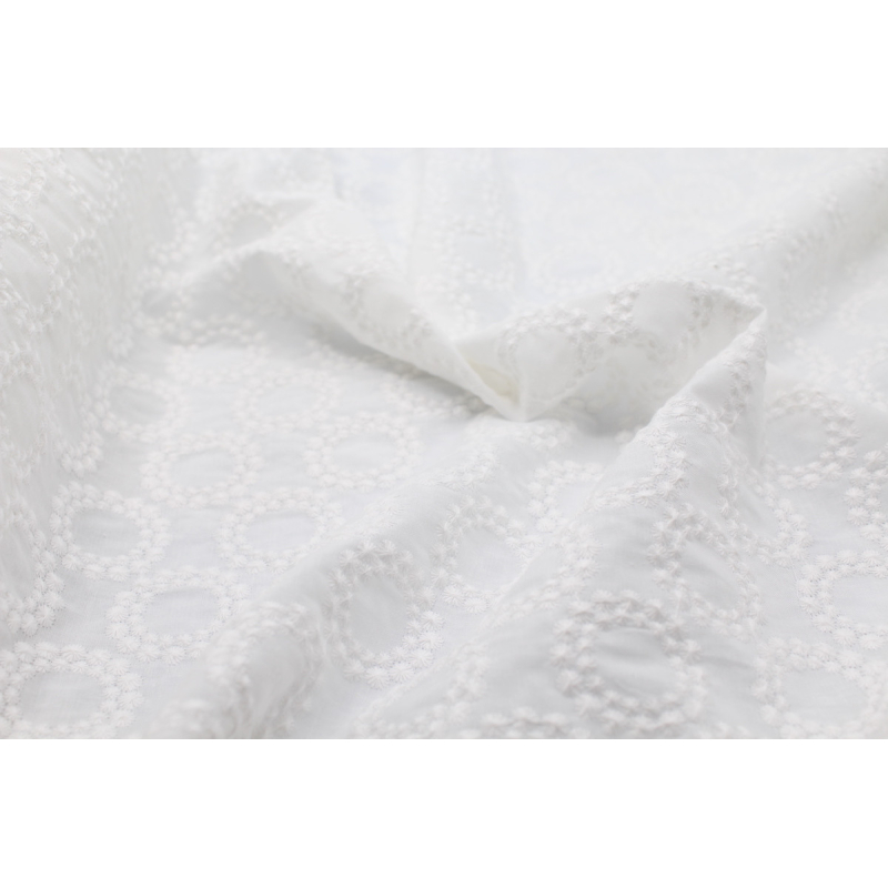 Broderie anglaise coton coloris ivoire Qualité Oeko-tex - 2