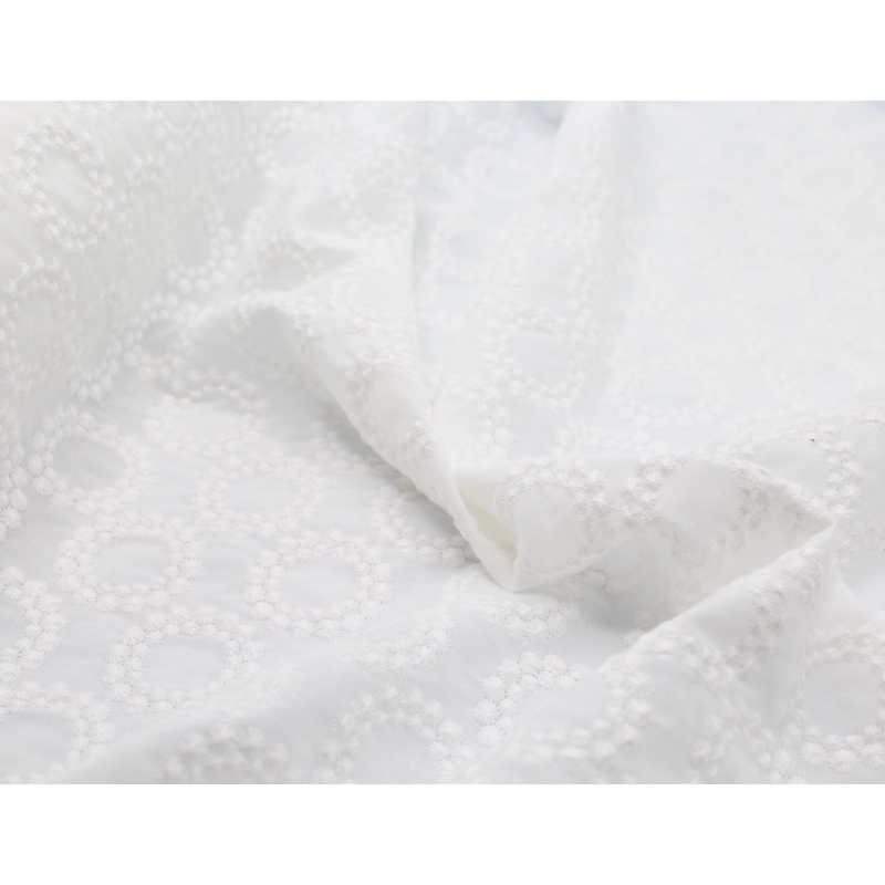 Broderie anglaise coton coloris ivoire Qualité Oeko-tex - 3