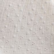 Adèle - Double gaze de coton brodée coloris écru