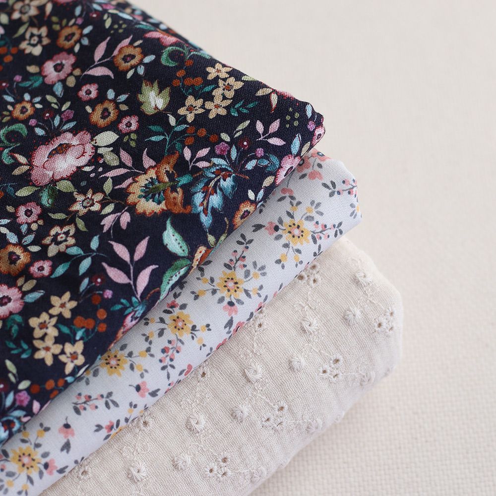 Adèle - Double gaze de coton brodée coloris écru