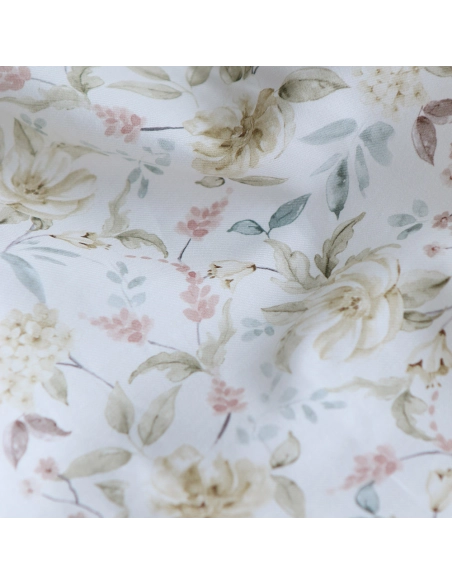 Lyana - Tissu sergé / twill de coton organique imprimé fleuri