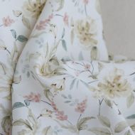 Lyana - Tissu sergé / twill de coton organique imprimé fleuri