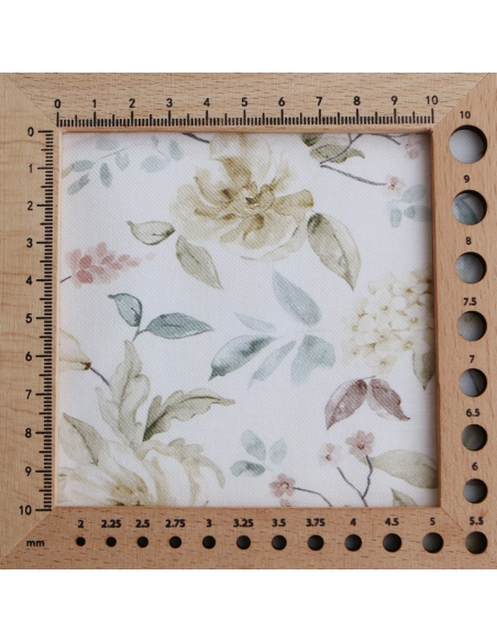 Lyana - Tissu sergé / twill de coton organique imprimé fleuri