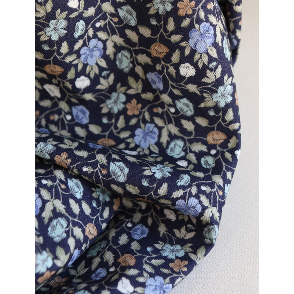 Amelia - Velours milleraies coton organique imprimé fleuri midnight