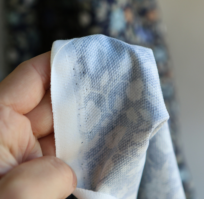 Amelia - Velours milleraies coton organique imprimé fleuri midnight