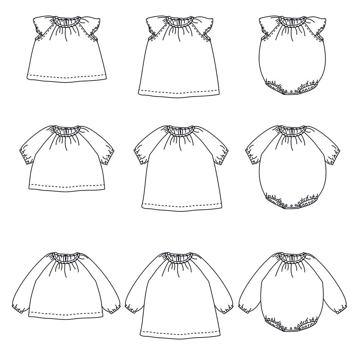 Hanoï - Pochette patron Ikatee 1mois au 4ans Hanoï - Pochette patron Ikatee 1mois au 4ans