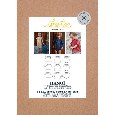Hanoï - Pochette patron Ikatee 1mois au 4ans Hanoï - Pochette patron Ikatee 1mois au 4ans