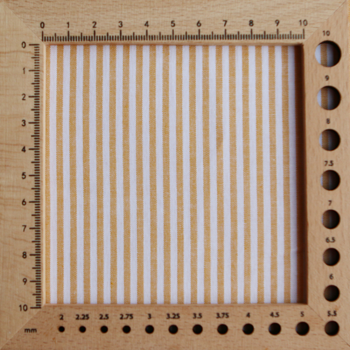 Popeline coton à rayures moutarde